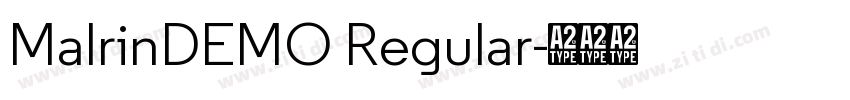 MalrinDEMO Regular字体转换